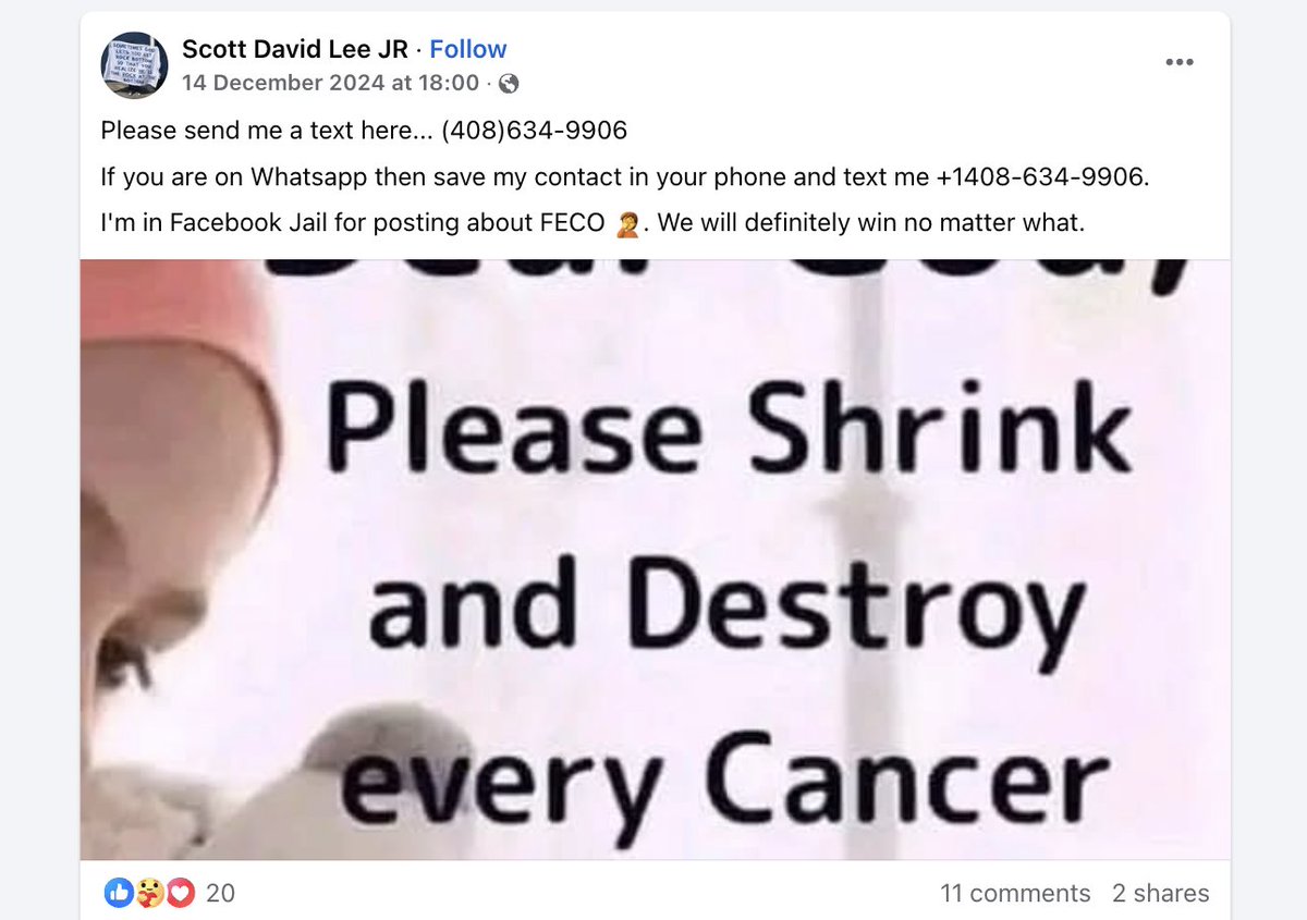 Pat_Neligan's tweet photo. @facebook Hi Facebook, there are criminals scamming people out of money through fraudulent fake "cancer oils" - the victims are paying money and Facebook isn't stopping these groups from running. They are clearly African scammers but Facebook has done nothing to stop it. https://t.co/jzwAEkzVtE