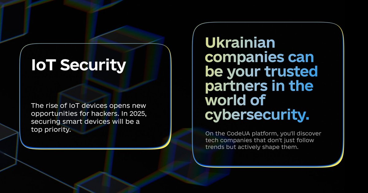 codeuaofficial's tweet photo. Let’s kick things off with cybersecurity as we dive into the industries you’ll find on CodeUA.

🔗 Visit CodeUA and unlock limitless opportunities for collaboration with Ukrainian tech professionals working on a global scale. https://t.co/VkbjW4LIr8