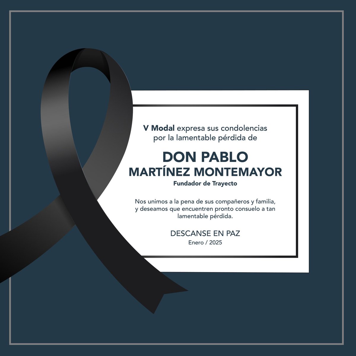 Expresamos nuestras condolencias y deseamos pronto consuelo. #DEP 🙏🏼