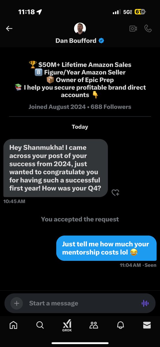 Definitely a VA mass DMing…