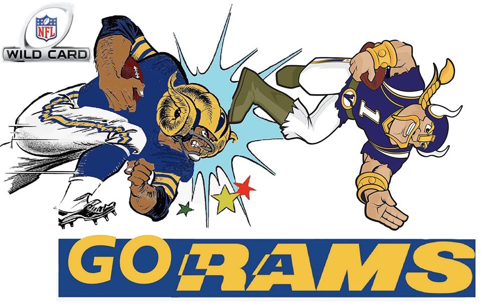 roblespan's tweet photo. #LARams #LAvsMIN #BeatTheVikings #WhouseHouse #RamsHouse #LATogether #WildCardWeekend #pLAyoffs #HornsUp #MobSquad #BuiltForLA #LockdownLA #GMFB #NFLGameday 🐏🏈🤘🏾 https://t.co/5oMACI8yWd