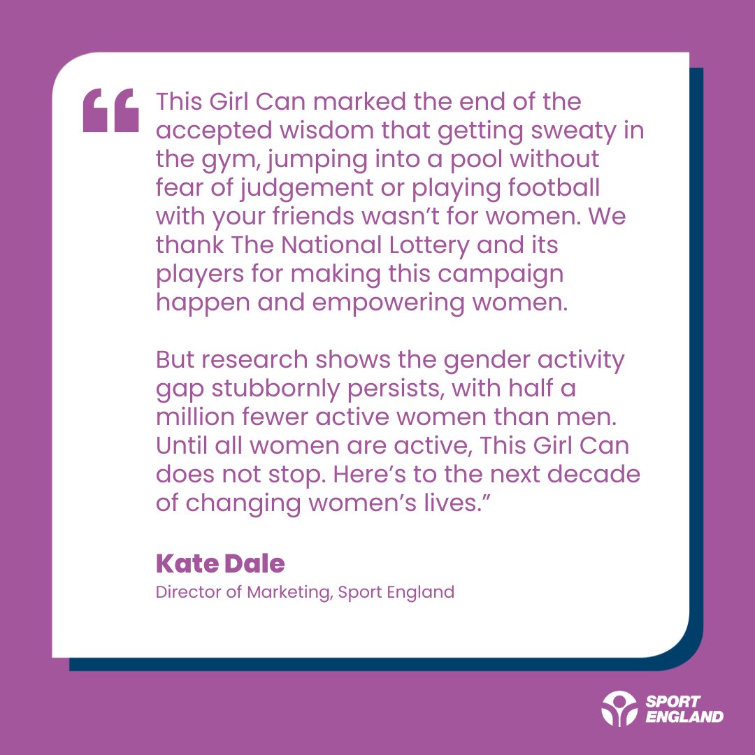 Sport_England's tweet photo. Happy 10th Birthday, @ThisGirlCanUK! 🎂

#SportEngland CEO, @tphollingsworth, Director of Marketing, Kate Dale, and @Steph_Peacock discuss the roots of the campaign and what is still to come.

#ThisGirlCan https://t.co/681lnjwEaP