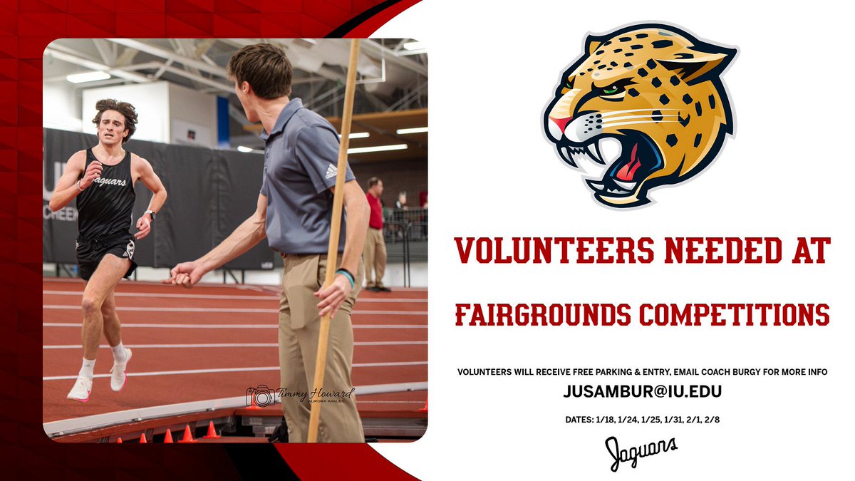 iuindy_mxctf's tweet photo. Indoor Season is Almost Here!

We need volunteers for meets at the Fairgrounds!

📣 This is a great chance to:
✔ Earn volunteer hours
✔ Be part of high-quality competitions
✔ Support the track &amp; field community

Interested? Email Coach Burgy at jusambur@iu.edu for more info! https://t.co/bLIoXX5QcA