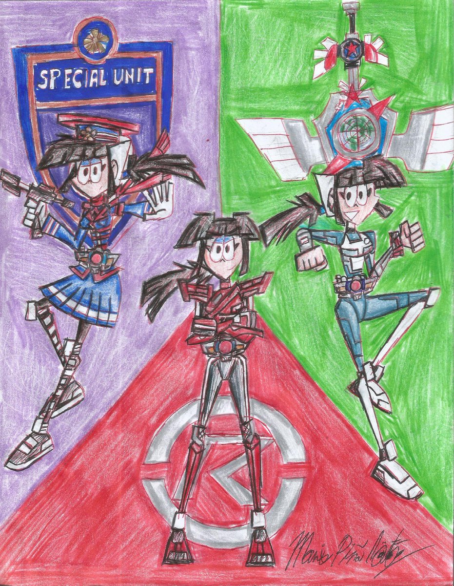 Matsumaru_kun's tweet photo. Best Drawings Of The 2024.
Three different outfits of a same heroine!
#KirikoShijima
#KamenRiderDrive
#KamenRiderDriveIchigo
#headcanon
#Nintendo
#ShonenJump
#ToeiAnimation
#anime
#tokusatsu
#uniforms
#TypeSpeed https://t.co/Tk8xMHZDns