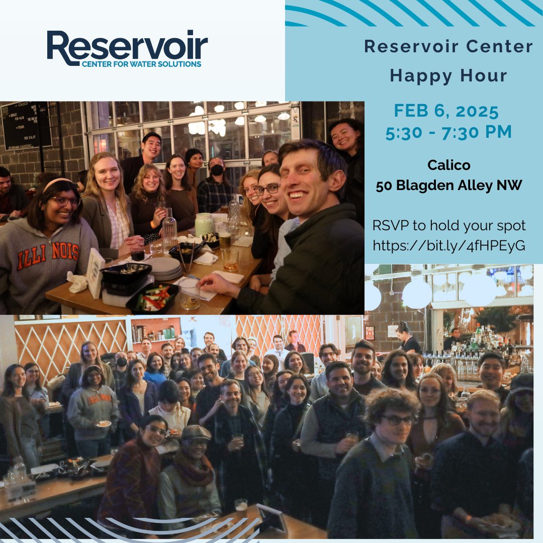 Join <a href="/ReservoirCenter/">Reservoir Center for Water Solutions</a> Partners, Friends of Reservoir &amp; other professionals working in Water for a Happy Hour at Calico to reconnect and re-energize!

RSVP 🔗 reservoircenter.org/event/calico20…