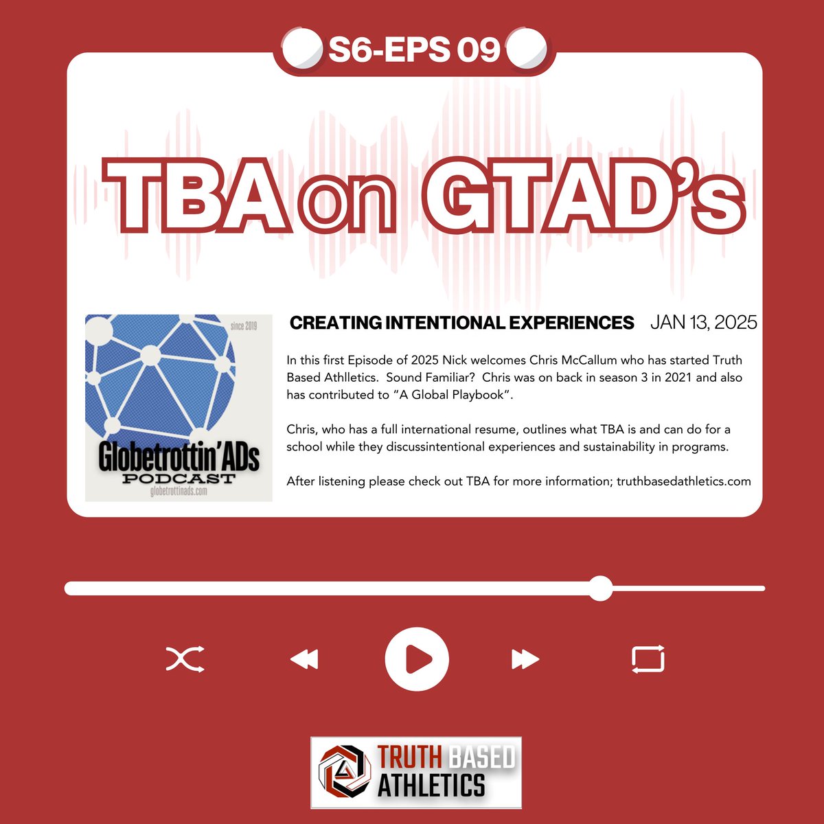 Check it out!  I had the opportunity to connect with my good friend <a href="/Nick_GTADs/">Nick DeForest</a> @ Globe Trottin AD's Podcast on the Truth Based Athletics approach to creating intentionally positive learning experiences through sport.  Thanks for the opportunity!

podcasts.apple.com/ca/podcast/the…