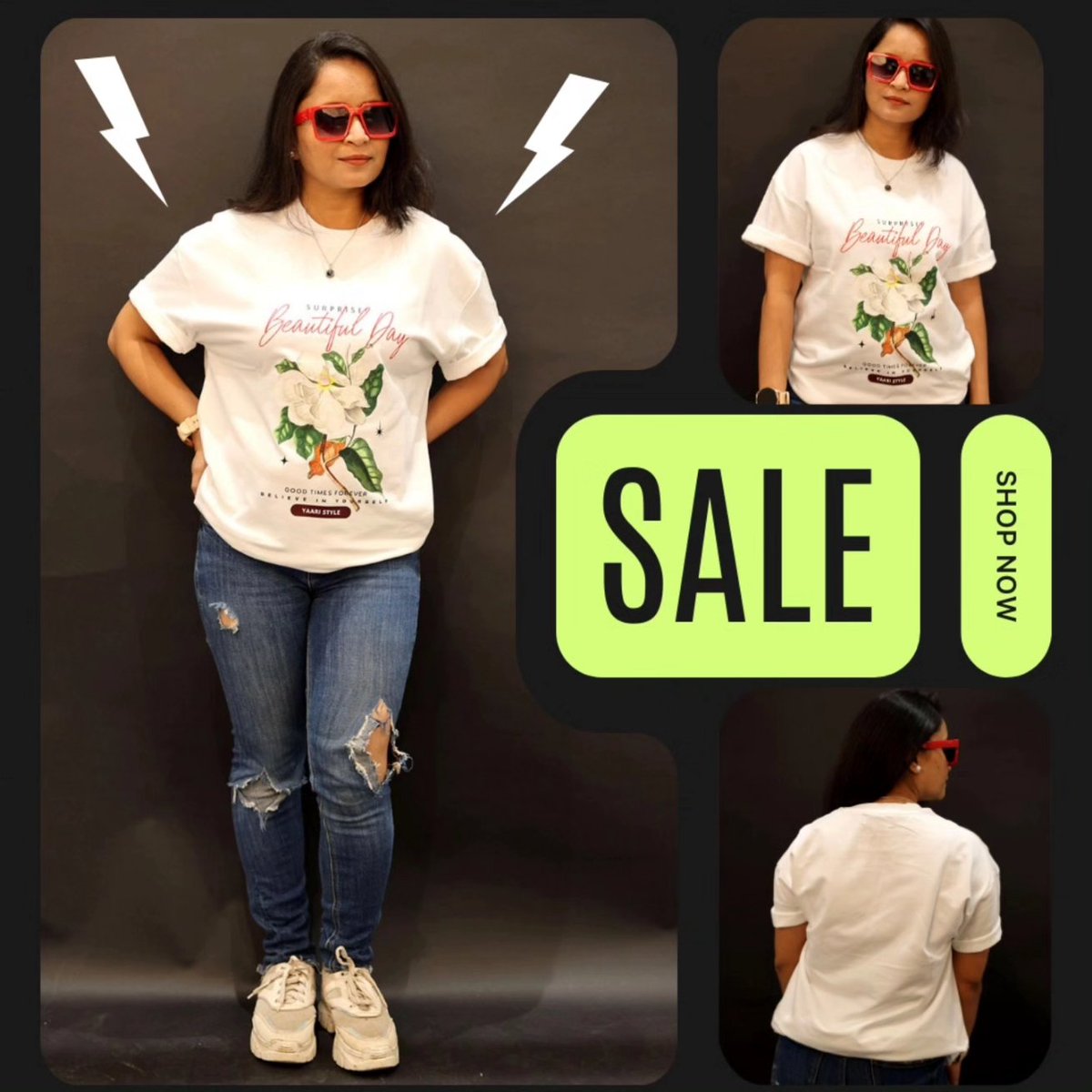 YaariStyle's tweet photo. Printed Oversized Round Neck T-shirt for Men &amp; Women.All sizes available Color :- White.  Black. Lavender. Navy Blue. Royal Blue .... https://t.co/4pbrRNlaFh