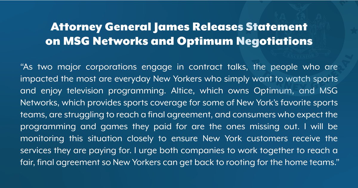 NY AG James tweet media