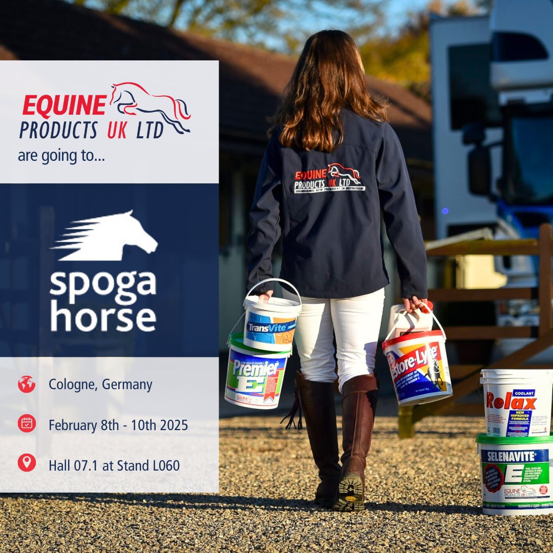 Equine Products UK Ltd (@equineprodsuk) on Twitter photo ๐ ๐๐พ๐๐ถ๐ป๐ฒ ๐ฃ๐ฟ๐ผ๐ฑ๐๐ฐ๐๐ ๐จ๐ ๐ฎ๐ฟ๐ฒ ๐ต๐ฒ๐ฎ๐ฑ๐ถ๐ป๐ด ๐๐ผ ๐ฆ๐ฃ๐ข๐๐ ๐๐ผ๐ฟ๐๐ฒ ๐ฎ๐ฌ๐ฎ๐ฑ! ๐ด
Weโre excited to announce our participation in the #SPOGAHorse 2025 trade fair in Cologne, Germany๐
๐ February 8thโ10th
๐ Find us in Hall 07.1 at Stand L06 ๐ ๐๐พ๐๐ถ๐ป๐ฒ ๐ฃ๐ฟ๐ผ๐ฑ๐๐ฐ๐๐ ๐จ๐ ๐ฎ๐ฟ๐ฒ ๐ต๐ฒ๐ฎ๐ฑ๐ถ๐ป๐ด ๐๐ผ ๐ฆ๐ฃ๐ข๐๐ ๐๐ผ๐ฟ๐๐ฒ ๐ฎ๐ฌ๐ฎ๐ฑ! ๐ด
Weโre excited to announce our participation in the #SPOGAHorse 2025 trade fair in Cologne, Germany๐
๐ February 8thโ10th
๐ Find us in Hall 07.1 at Stand L06