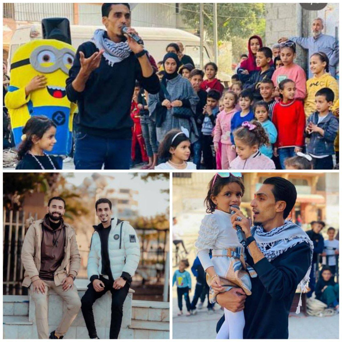 fayedfa's tweet image. جريمتهم الترفيه عن الأطفال وتخفيف معاناتهم النفسية

الاحتلال المجرم استهدف الناشط أحمد الشوا وعدد من أفراد فريقه الترفيهي للأطفال، وارتقوا بقصف الاحتلال شارع المعامل في حي الدرج بغزة وأصيب عدد من الأطفال.