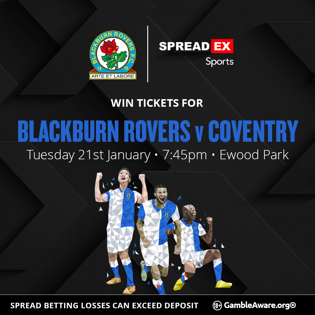 Spreadex Sports (@spreadexsport) on Twitter photo We are giving you the chance to win a pair of tickets to <a href="/Rovers/">Blackburn Rovers</a> ๐ Coventry City!๐๏ธ
For the chance to win๐ฅ:
1โฃ Follow us , Repost this post & Tag a mate!โป๏ธ
2โฃ Enter your details in the entry form belowโคต๏ธ
spreadex.com/blackburnga
TS&C's apply๐ We are giving you the chance to win a pair of tickets to <a href="/Rovers/">Blackburn Rovers</a> ๐ Coventry City!๐๏ธ
For the chance to win๐ฅ:
1โฃ Follow us , Repost this post & Tag a mate!โป๏ธ
2โฃ Enter your details in the entry form belowโคต๏ธ
spreadex.com/blackburnga
TS&C's apply๐