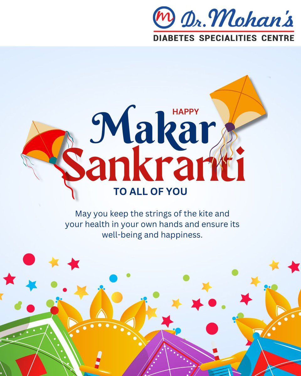Happy Makar Sankranti! ✨🌞

Wishing you and your loved ones joy, prosperity and good health always!

#MakarSankranti #DiabetesCare #DrMohansDiabetes #CelebrateHealth