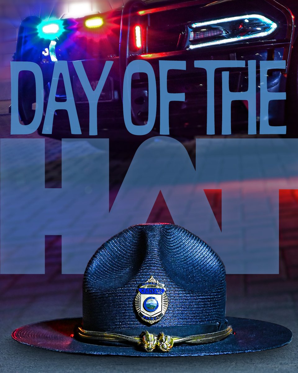 kshighwaypatrol's tweet photo. Happy National Hat Day! Since 1969, KHP Troopers have proudly worn our campaign-style uniform hat, which has become a symbol of our agency. The hat is earned and stands as a reminder of each Troopers commitment to #ServiceCourtesyProtection.
#NationalHatDay https://t.co/8ToKeJg0cV