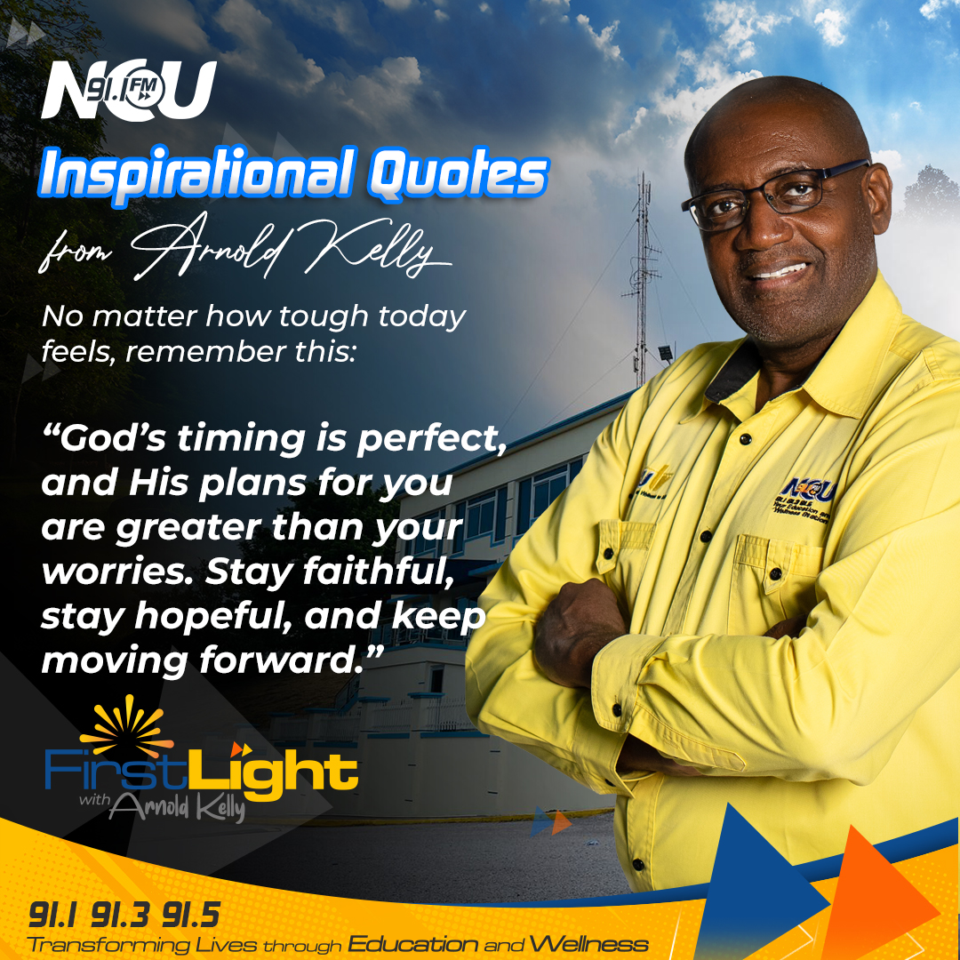 NCU91FM's tweet photo. Stay faithful. Stay hopeful. Keep moving forward—you are stronger than you think! 💛

✨ If you needed this reminder today, share it with someone who could use some encouragement too.

#FaithOverFear #StayHopeful #KeepMovingForward #GodsTimingIsPerfect #NCUInspiration https://t.co/oEPnHH79cK