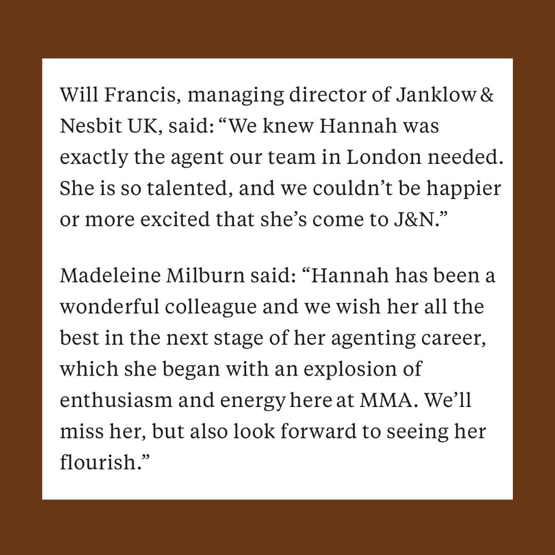We couldn't be happier to welcome the one and only <a href="/PalindromeTodd/">Hannah</a> to J&amp;N UK! 👋