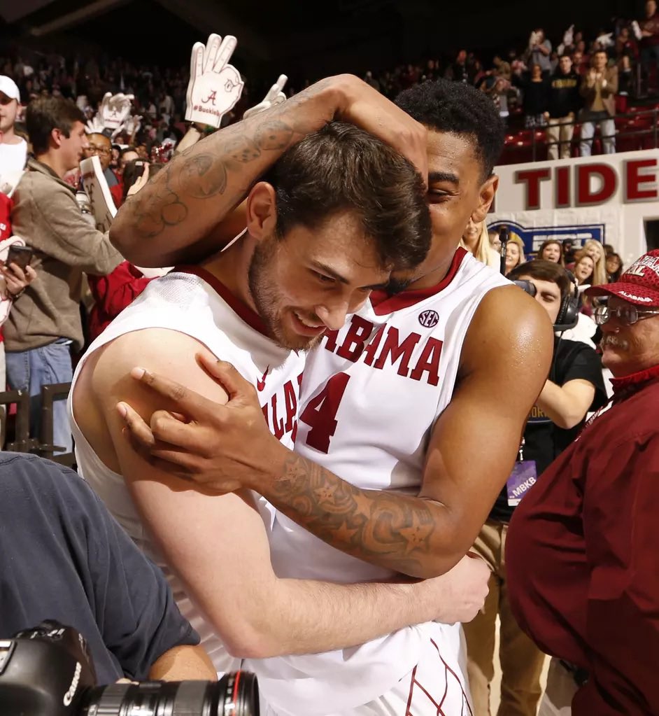 BamaHistory's tweet photo. Nine years ago today sophomore Riley Norris scored a career-high 27 points as @AlabamaMBB crushed the unbeaten and 19th-ranked South Carolina Gamecocks 73-50 inside Coleman Coliseum on Jan. 13, 2016.

Norris tied the then record of made three-pointers with eight as he finished 8-of-11 from beyond the arc and also grabbed seven rebounds. Justin Coleman was the only other Crimson Tide player in double figures with 14 points and six assists. 

A native of Albertville, the 6-foot-7 forward signed with Alabama in 2014 playing his freshman season for Anthony Grant before finishing under Avery Johnson. Norris joined a recruiting class ranked No. 21 that included Coleman and Devin Mitchell.

He finished his career as a .346 percentage three-pointer shooter, scored 919 points and had 567 rebounds for the Crimson Tide.