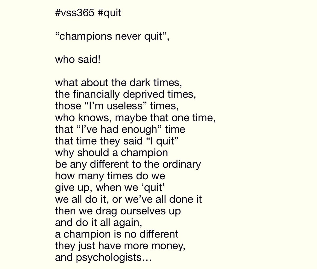 darkarsean's tweet image. #vss365 #quit