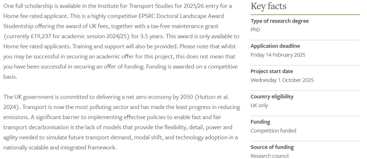 Robin Lovelace @robinlovelace@fosstodon.org (@robinlovelace) on Twitter photo New PhD <a href="/ITSLeeds/">Institute for Transport Studies at Leeds</a>: Spatial interaction modelling for future transport demand simulation 📢
phd.leeds.ac.uk/project/2171-e…
Spread the word and get in touch with any questions about this new opportunity with me and <a href="/DrMalcolmMorgan/">Malcolm Morgan</a> 🚀 New PhD <a href="/ITSLeeds/">Institute for Transport Studies at Leeds</a>: Spatial interaction modelling for future transport demand simulation 📢
phd.leeds.ac.uk/project/2171-e…
Spread the word and get in touch with any questions about this new opportunity with me and <a href="/DrMalcolmMorgan/">Malcolm Morgan</a> 🚀