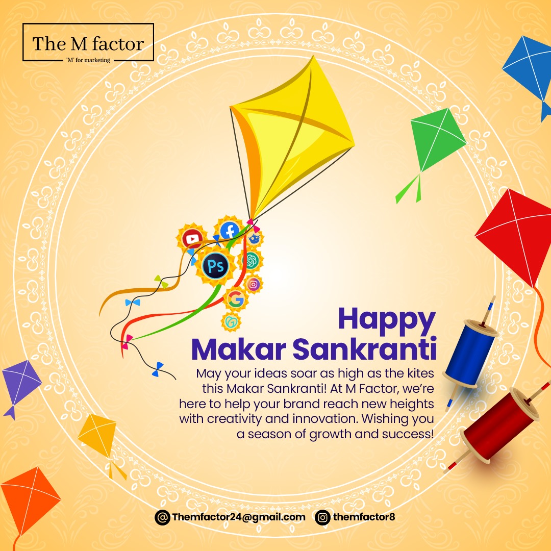 themFactor8's tweet photo. Happy makar Sankranti                                                                                                             As the kites soar and the sun rises higher, let’s lift our ideas to new heights this Makar Sankranti!  
 #themfactor https://t.co/y27toYPFv6