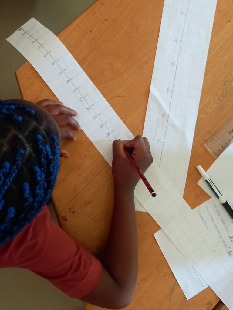 ISU_PYP's tweet photo. Thinking about and creating number lines in #ISUGrade2 Systems, order, number, precision. #mathematics #ÌSULearns #IBPYP https://t.co/wmrHk8DJK3
