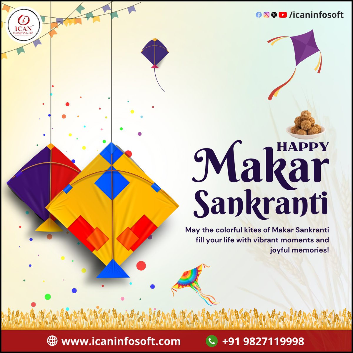 ICANInfoSoft's tweet photo. On this Makar Sankranti, let’s design strategies that fly high and connect your brand to its audience. 🌟🚀 

#HappyMakarSankranti #DigitalSuccess #ICANInfosoft https://t.co/EnvKWmCoJb
