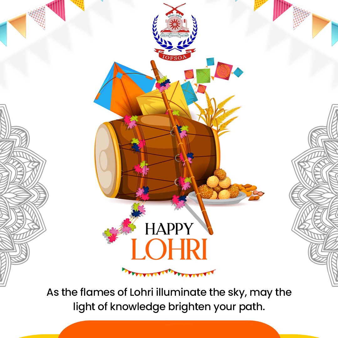 iofsoa's tweet photo. ๐ฅ Wishing you warmth, joy, and prosperity this #Lohri! May the bonfire of happiness brighten your life with endless blessings. ๐พโจ #HappyLohri #FestiveVibes #IOFSOA #IOFSOAssociation #OrdnanceFactories https://t.co/UYi4oAEoqE