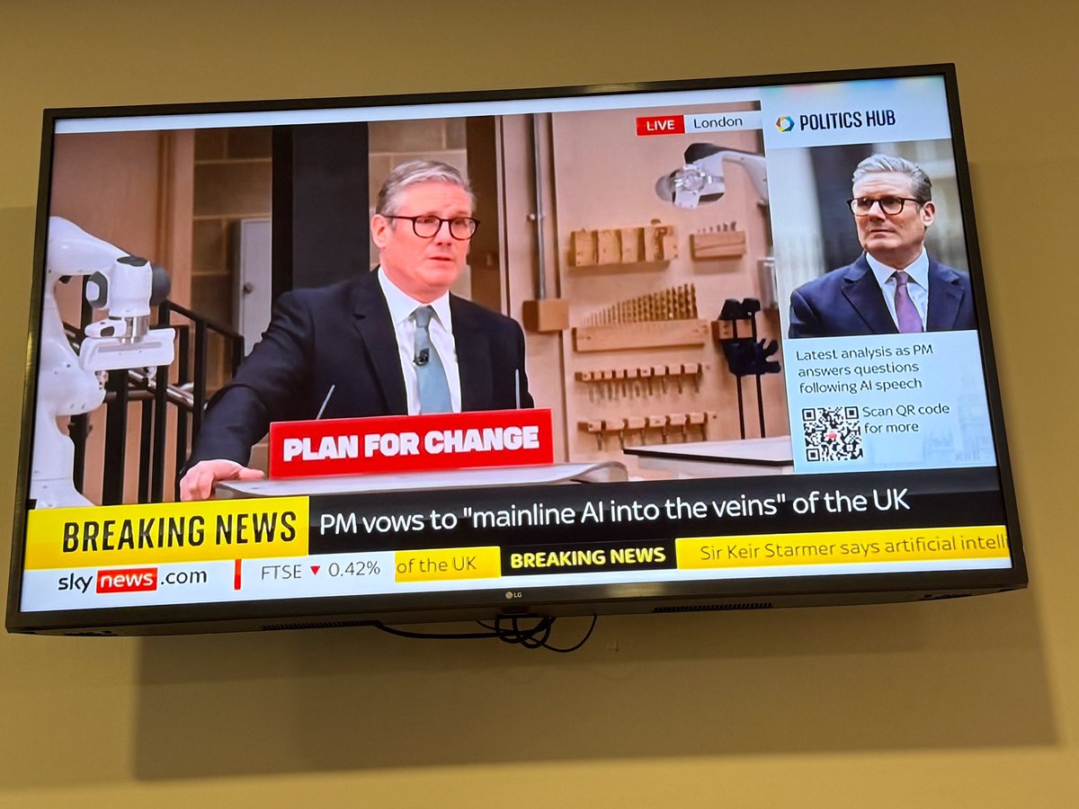 nathanbenaich's tweet photo. PM Starmer vows to “mainline AI into the veins” of the UK

Goes hard. I like it. https://t.co/GogVh3Crrr