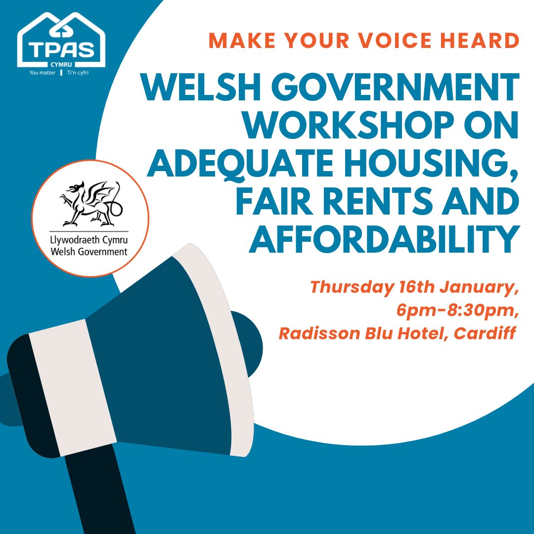 TPAS Cymru (@tpascymru) on Twitter photo Are you renting from a private landlord or letting agent? <a href="/WelshGovernment/">Welsh Government</a> are seeking your views on a White Paper on adequate housing, fair rents & affordability. 🏠
To share your views, make sure to attend a workshop being held this week in Cardiff. ➡️bit.ly/4heKdbQ Are you renting from a private landlord or letting agent? <a href="/WelshGovernment/">Welsh Government</a> are seeking your views on a White Paper on adequate housing, fair rents & affordability. 🏠
To share your views, make sure to attend a workshop being held this week in Cardiff. ➡️bit.ly/4heKdbQ