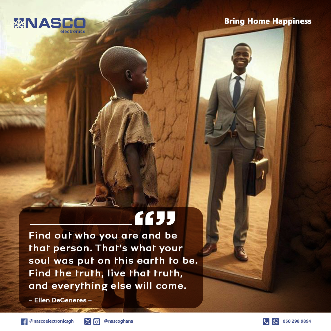 This Monday, take a moment to reflect on who you truly are. Embrace your uniqueness and let it shine! Remember, the journey of self-discovery is the first step towards greatness. Be unapologetically YOU!
#NASCO #nascoghana #BringHomeHappiness #Mondaymotivation