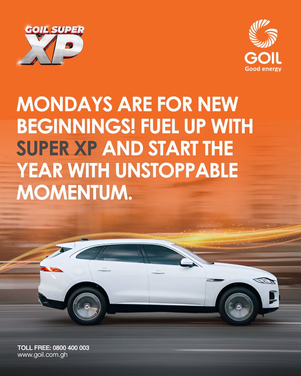 GOIL_Official's tweet photo. Happy New Week!
#FuelForSuccess 
#GOILSUPERXP
#GOIL
#GOILGoodEnergy
#YaaY3Dia
#GoodEnergyOnTheRoadWithQualityChoices https://t.co/Guz9YRnnZf
