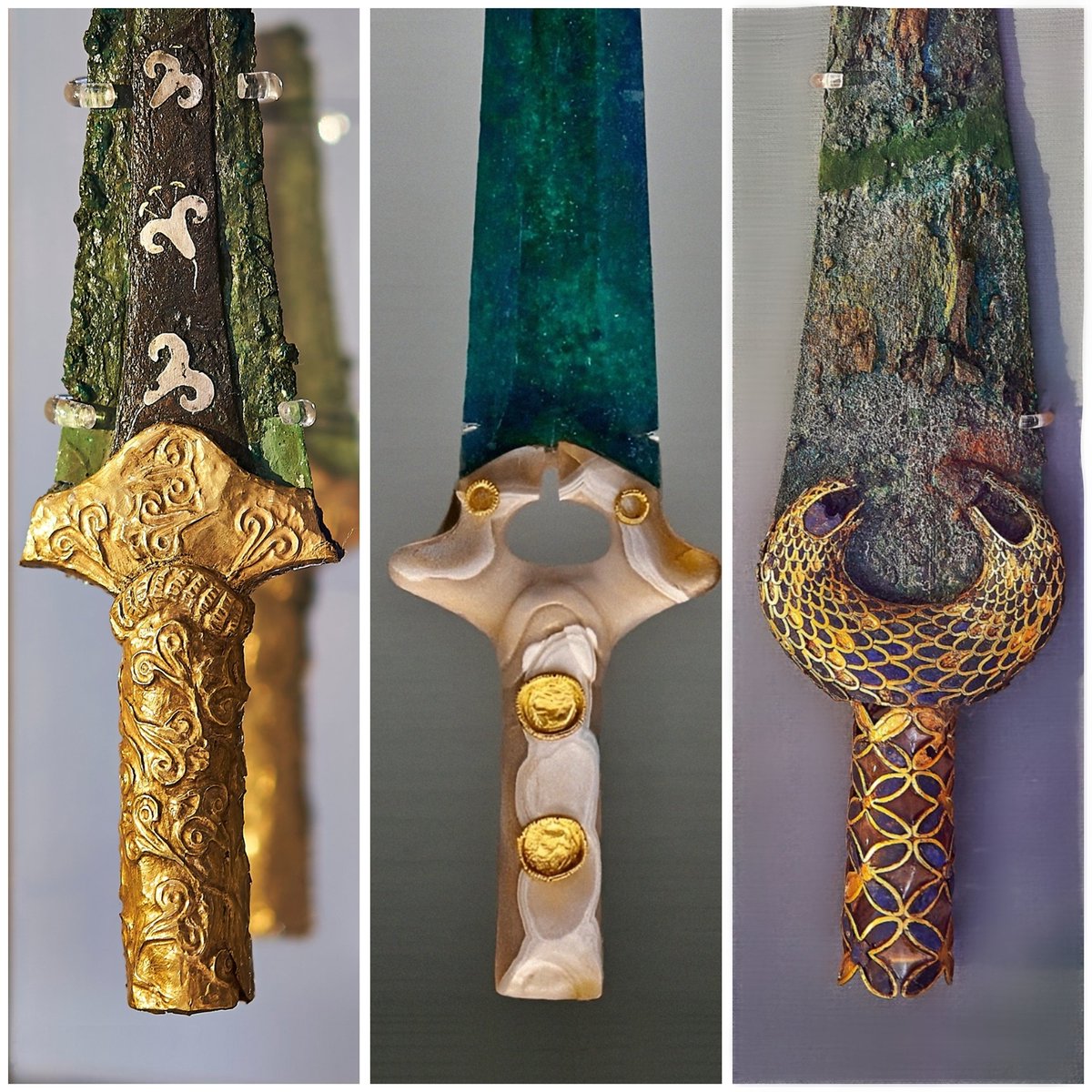 Mycenaean daggers/swords, 16th - 14th century BC

National Archaeological Museum, Athens