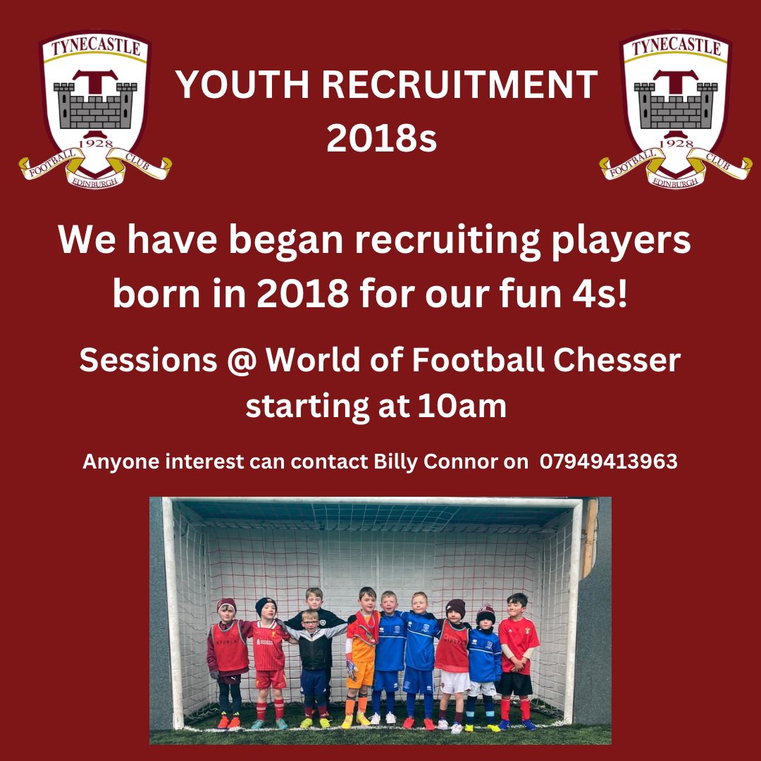 Have a child born 2018 that you want to get into football? Have a look at the poster below!