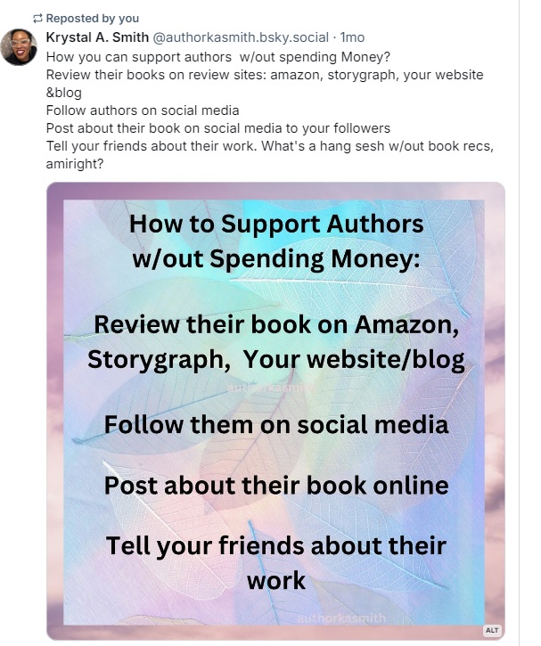 redhaircrow's tweet photo. Whether we "look" like we're ok financially, i.e. books published, appearances, etc. like many more than most realize, I also struggle daily. There's NOTHING extra for anything. 

How you can support #authors &amp; other #creatives if you're in the same or similar situation? Time. https://t.co/OGoWu0ud0B