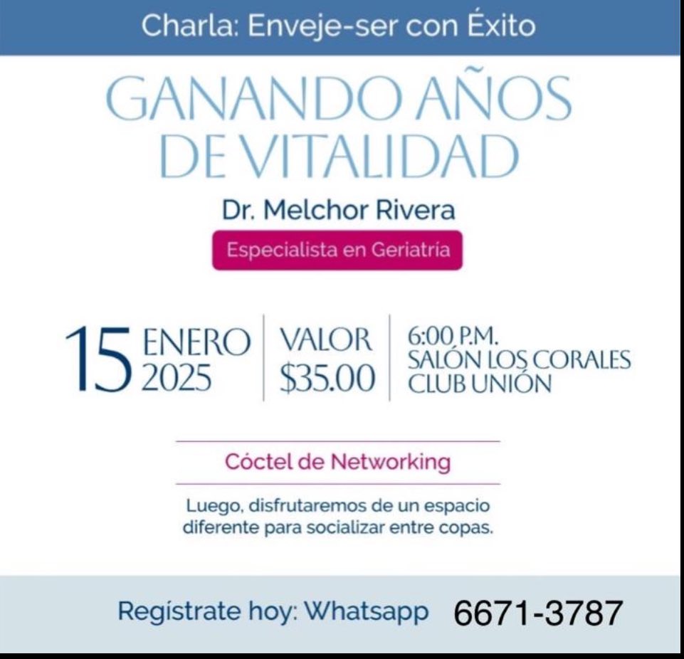 Si eres profesional de +50 años y te interesa involucrarte en el desarrollo de una economía plateada, te invito a este evento con el que arrancamos esta comunidad, especialmente orientada al beneficio de personas como tú y yo.