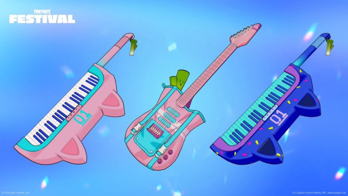 HATSUNE MIKU x FORTNITE INSTRUMENTS + There will be a "M@GICAL☆CURE! LOVESHOT!" Jam Track!! #Fortnite