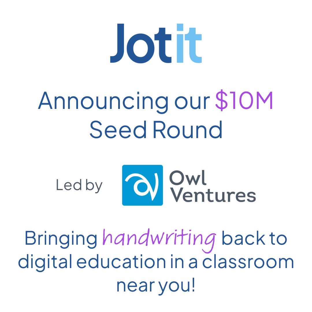 Announcing our $10M Seed Round led by <a href="/OwlVC/">Owl Ventures</a>!

We're bringing handwriting back to digital education, making learning more engaging and effective.

Read more: prnewswire.com/news-releases/…

#EdTech #Education #VentureCapital