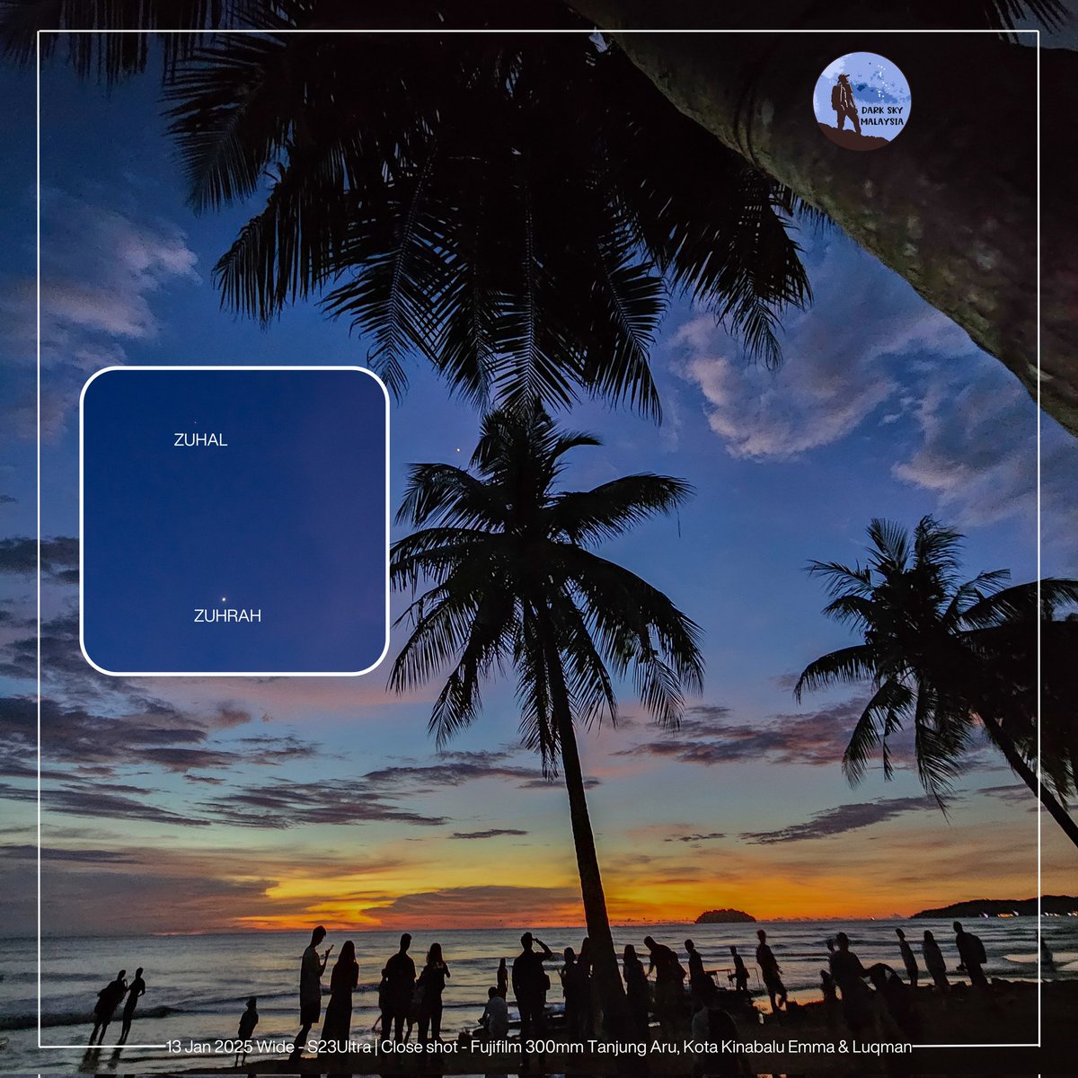 dark_malaysia's tweet photo. [Gambar Fenomena Langit]

Lihat sebelah matahari terbenam, boleh nampak "bintang" cerah. Itu adalah planet Zuhrah, kalau nampak ada "bintang" malap atasnya, itu adalah planet Zuhal.

Jika ada teleskop, boleh lihat gelang Zuhal tu.

Kongsikan gambar anda pula!

#darkskymalaysia https://t.co/aIVflxFd6p