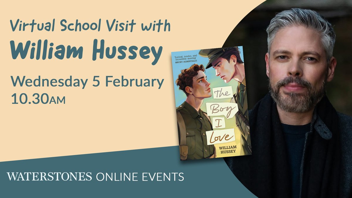 AndersenPress's tweet photo. FREE ONLINE SCHOOL EVENT with @WHusseyAuthor and @Waterstones 

Register your school to join William Hussey for the perfect event for LGBT+ History Month, where he'll be discussing his latest WWI novel THE BOY I LOVE 📚 

https://t.co/URVHSFHc7L https://t.co/NrAwDtWHhC