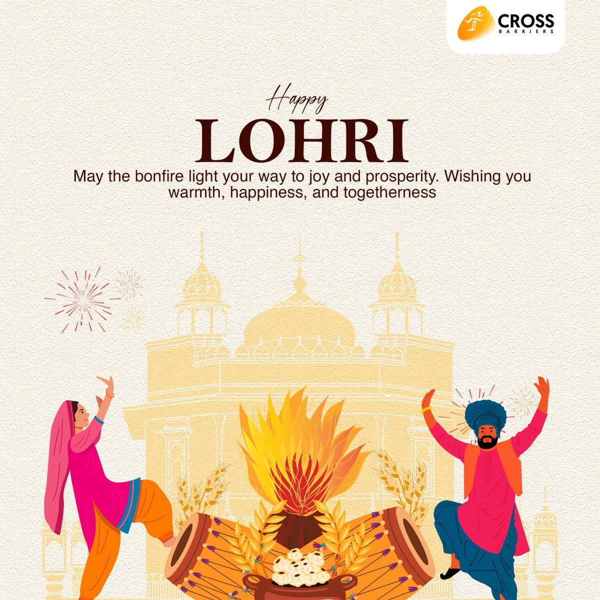 crossbarriers's tweet photo. ✨ Happy Lohri! ✨
May the bonfire ignite joy, warmth, and prosperity in your life. Let's celebrate the spirit of harvest with dance, dhol, and togetherness! 🔥💃🕺
#HappyLohri #HarvestFestival #PunjabiVibes https://t.co/yrRHqhWXE2