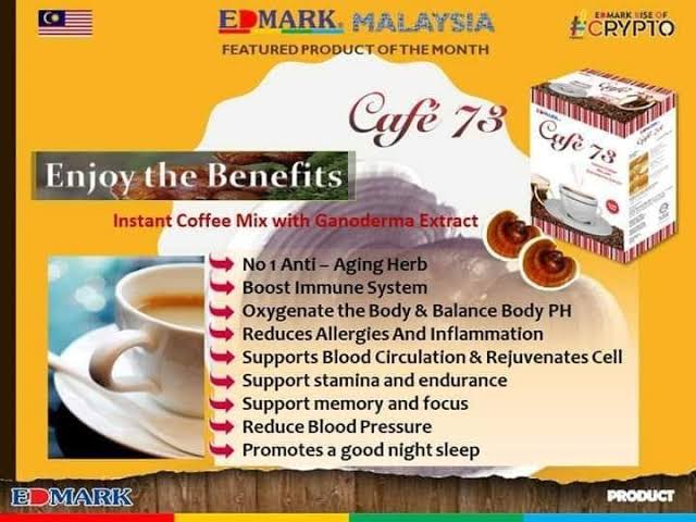 SP_lems's tweet photo. Wake up refreshed & energized with Cafe 73! ☕✨ This instant coffee with Ganoderma extract boosts your immune system, improves circulation, and supports memory & focus. Order now for delivery! 0723471432 (Deliveries along Mama Ngina Street) #EdmarkCoffee https://t.co/oZmFNoQlyR