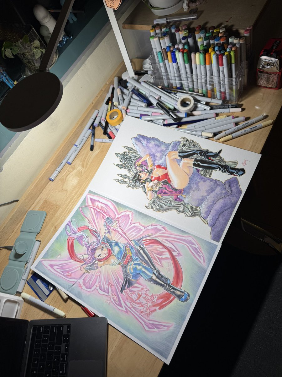 art_of_ellery's tweet photo. This will be the state of my table for the next coming days https://t.co/CJ0aBnXW0U