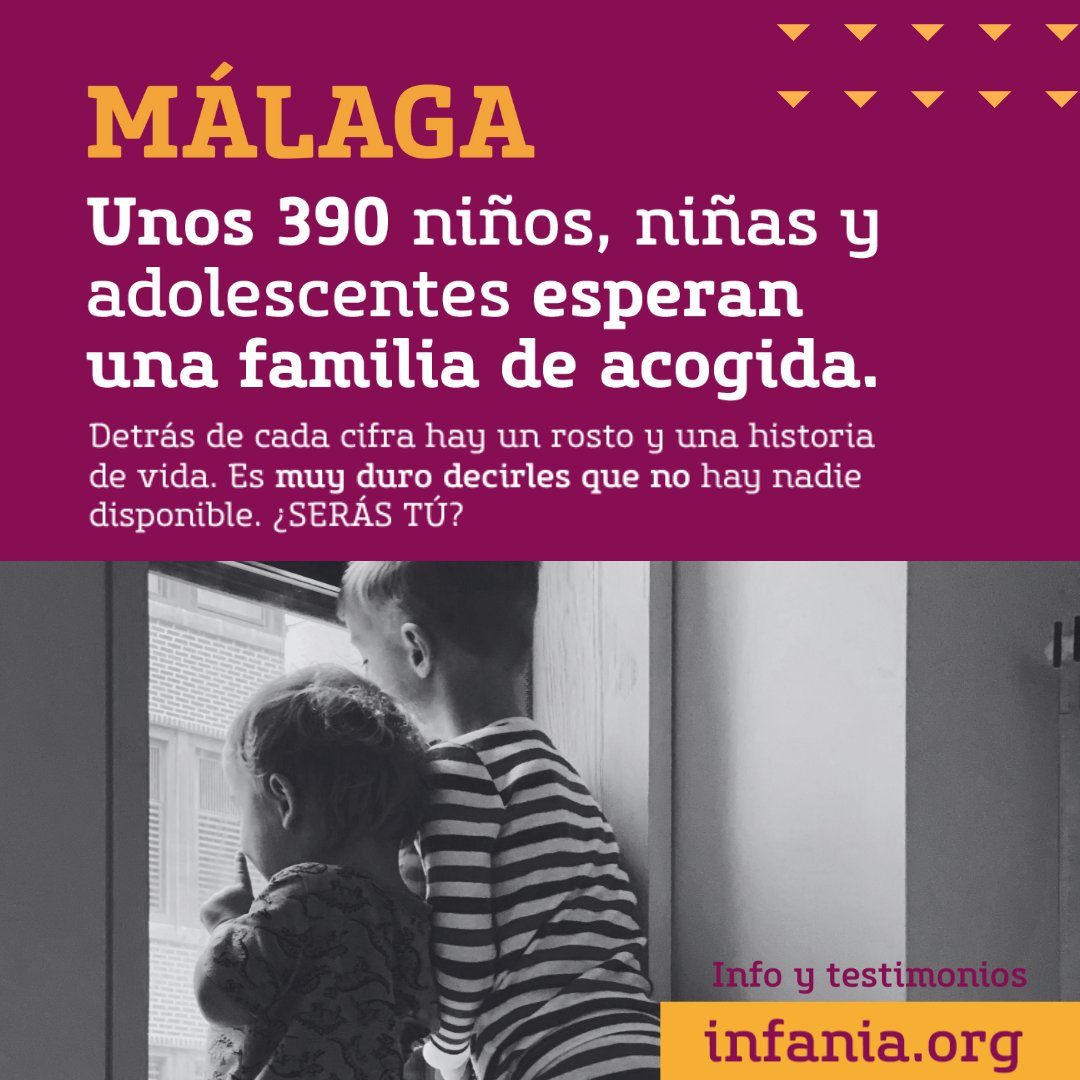 Asoc_Infania's tweet photo. El acogimiento PERMANENTE es el más habitual y para el que necesitamos más familias en #MÁLAGA. 

Hay muchos hermanitos y hermanitas, que no parece que vayan a poder volver con su familia de origen y que están deseando ir con una #familiadeacogida. Tú podrías cambiarles la vida. https://t.co/5KFWgMg441