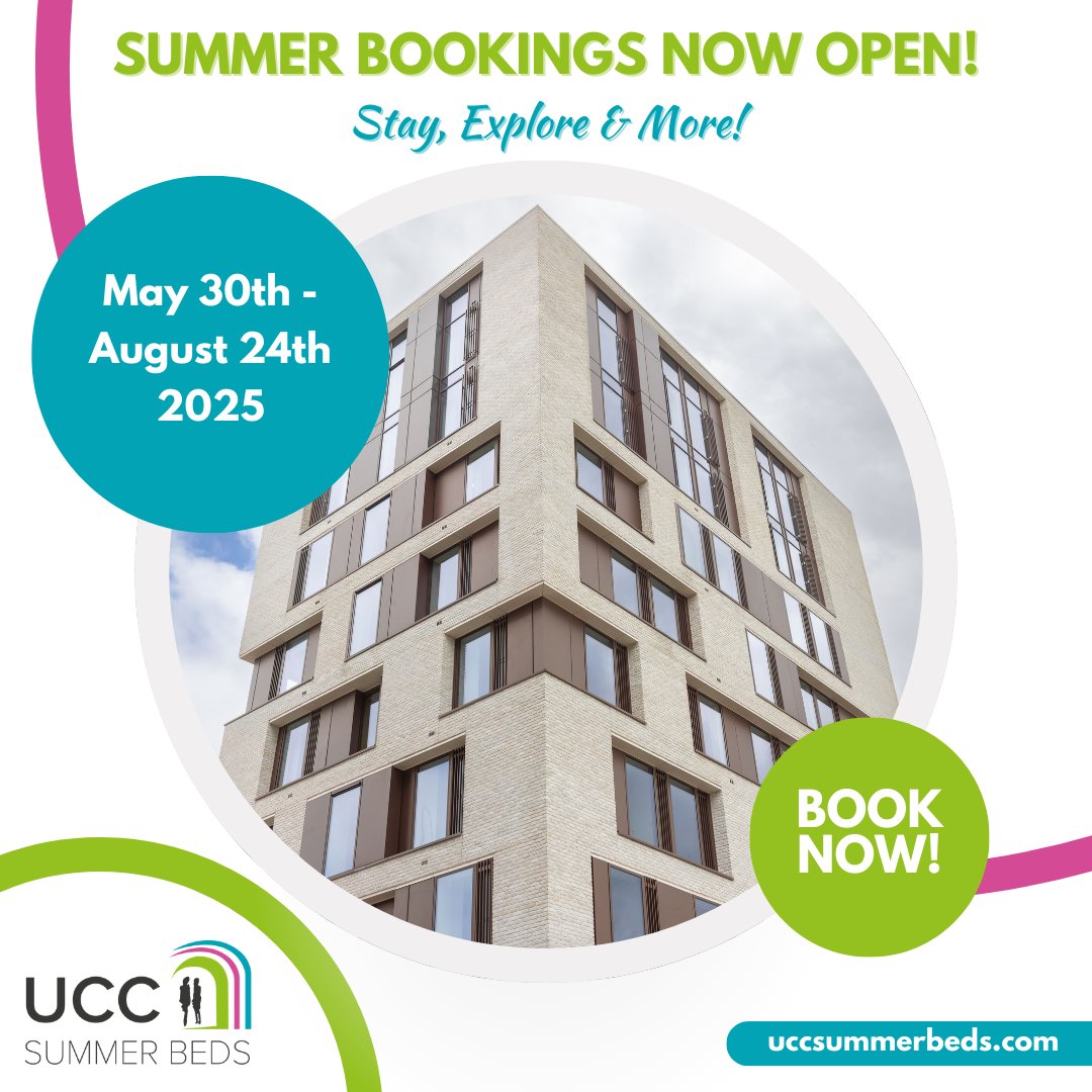UCCSummerBeds's tweet photo. We are now open for Summer bookings! Well, what are you waiting for? Book now at https://t.co/fVPMQa3bMg 👌🧳
#StayExploreAndMore #UCCSummerBeds #DiscoverCork #UCCStay #SummerInCork #PureCork #Staycation #Selfcatering https://t.co/qTQVkRpjL1