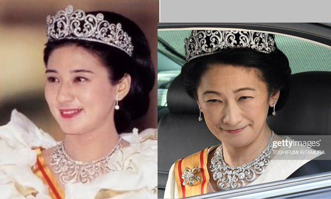 utahime18's tweet image. しかし皇太子妃のティアラを資格もないのにちゃっかり載せちゃってティアラをくすませてしまう皇嗣妃であった…。