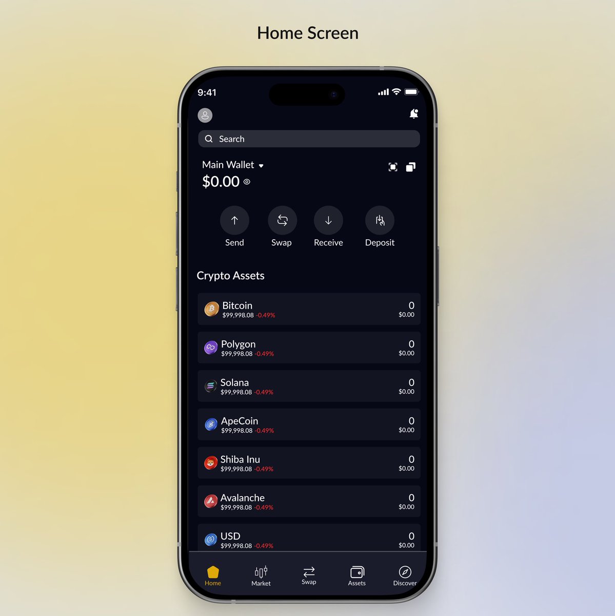 👩🏾‍💻The Home Screen was designed to serve it purpose while offering a seamless experience for both pros and new users