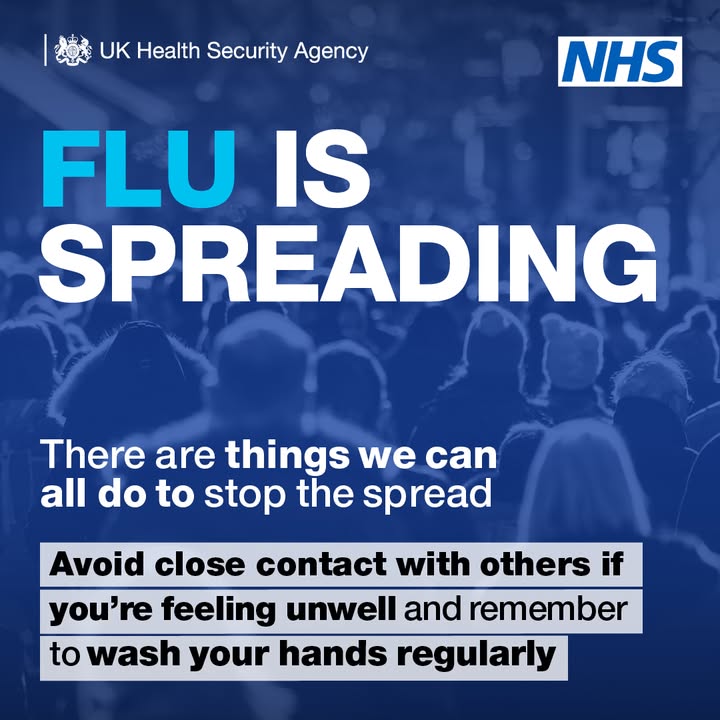 Lots of infections, like #Flu, spread during winter. There are actions you can take to protect others:
🏠 staying at home when unwell
🧼 washing hands regularly
🪟 opening a window when meeting others indoors
😷 considering wearing a mask

Read more: gov.uk/guidance/livin…