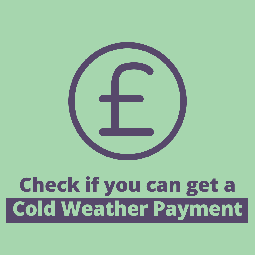 ❄️Did you know you could get a Cold Weather Payment when it's very cold?

This is a one-off payment to help pay for extra heating costs if you get certain benefits.

Check if you’re eligible ⤵️
bit.ly/3zrFnri
