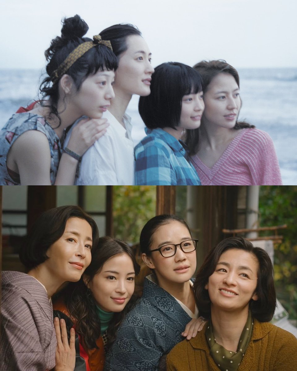 simonchouchou's tweet photo. koda sisters &amp; takezawa sisters
– directed by hirokazu koreeda

#海街diary 
#阿修羅のごとく https://t.co/rPNleUXJGB