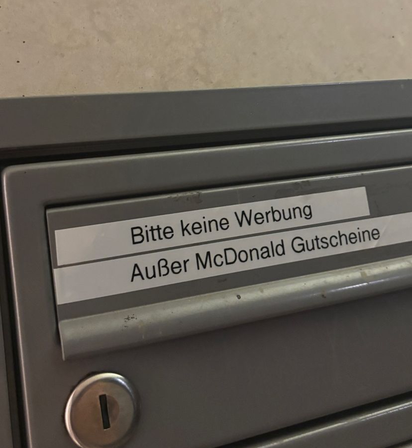 Briefkasten Leak, bin ein sog Feinschmecker