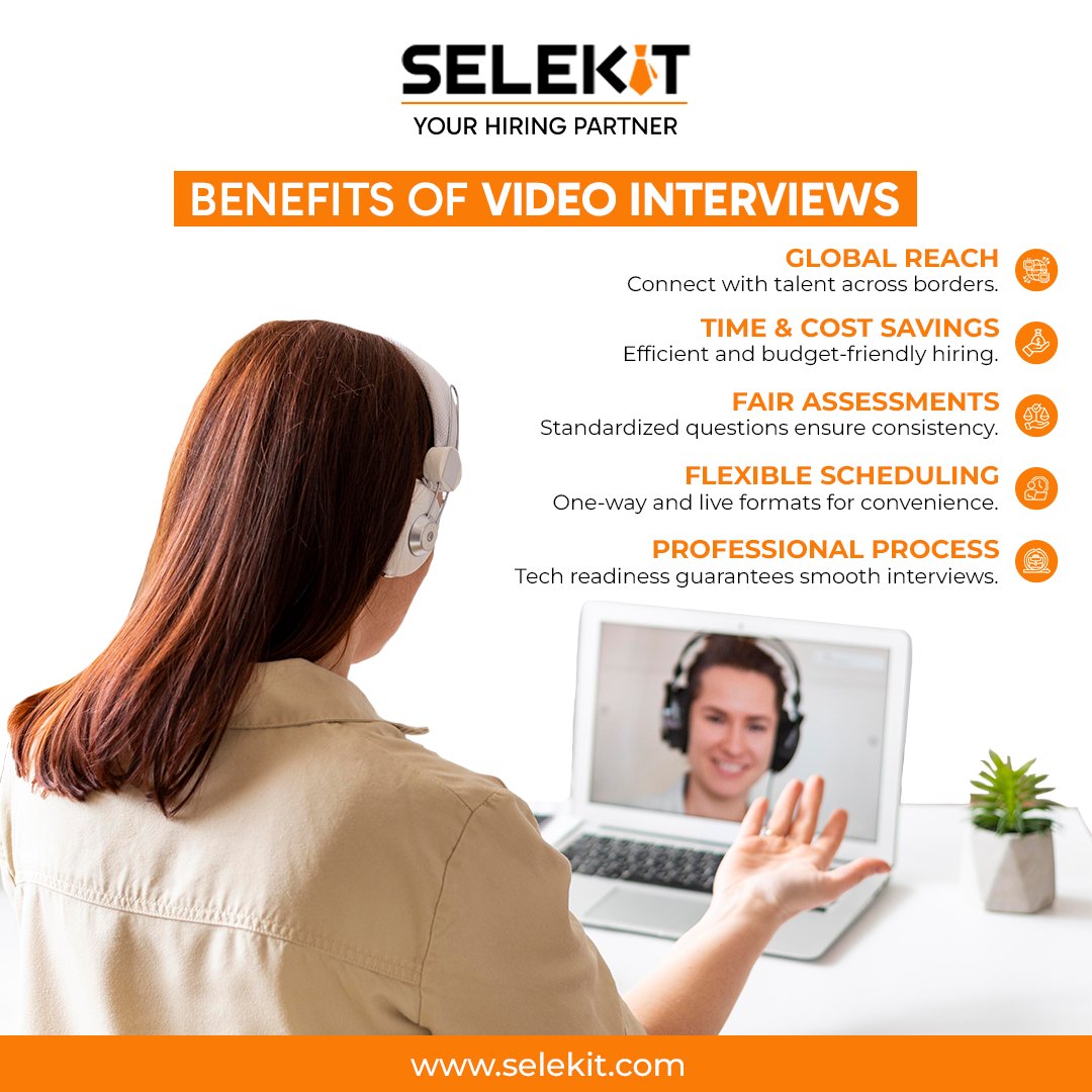 selekitofficial's tweet image. Revolutionize your hiring process with video interviews!

Save time, cut costs, and connect with top talent worldwide while ensuring fair and professional evaluations.

Ready to take your recruitment to the next level?

#VideoInterviewing #SelekIT #HRInnovation #GlobalTalent